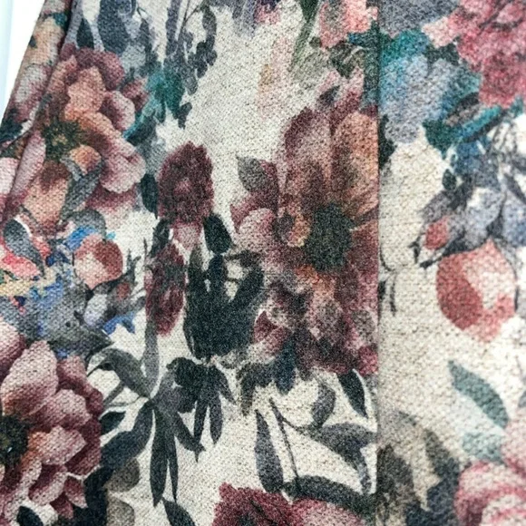 Fiorella Rubino floral print snap front coat with pockets Sz 8 - Picture 11 of 13
